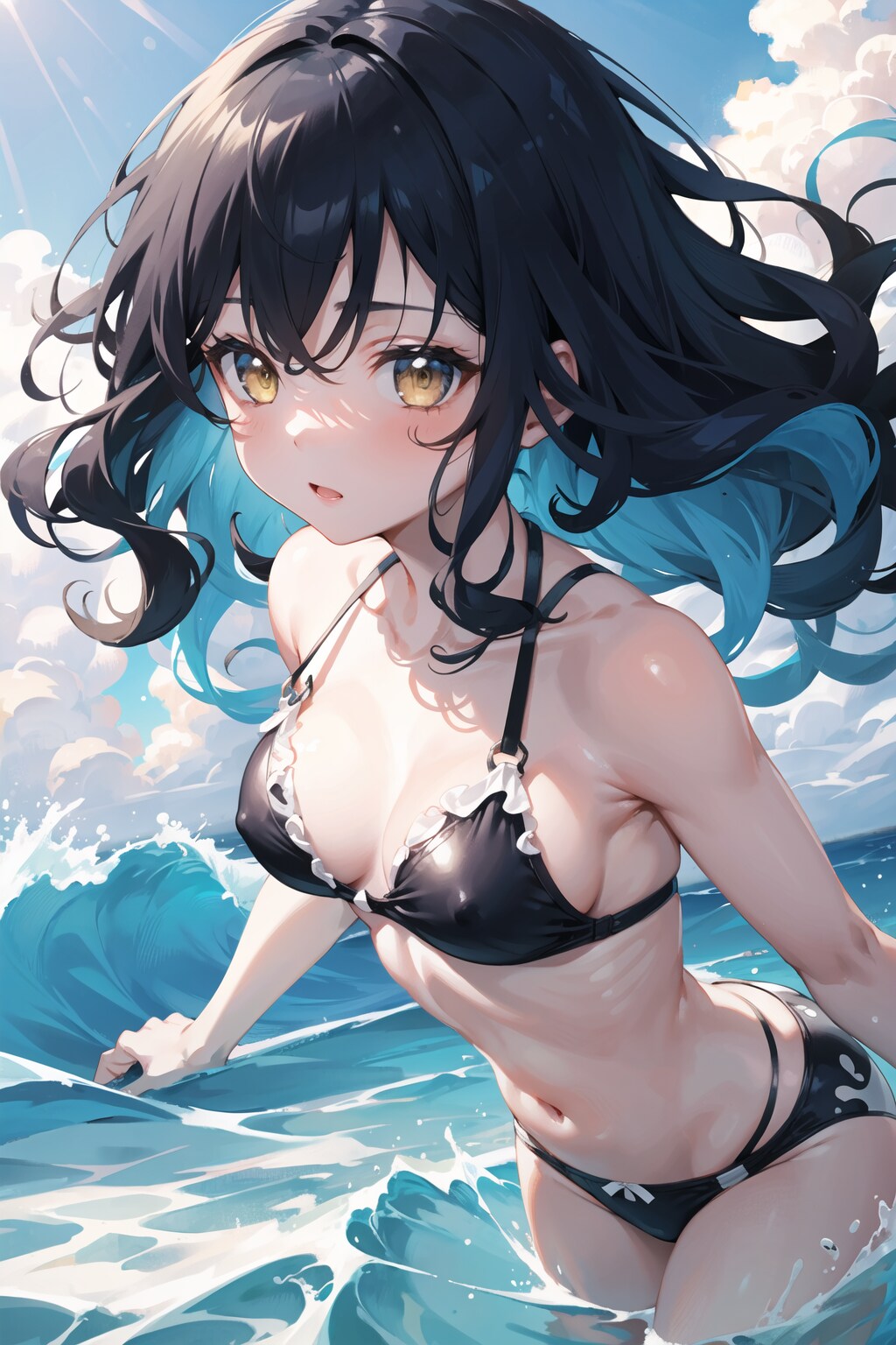 インナーカラーと水着