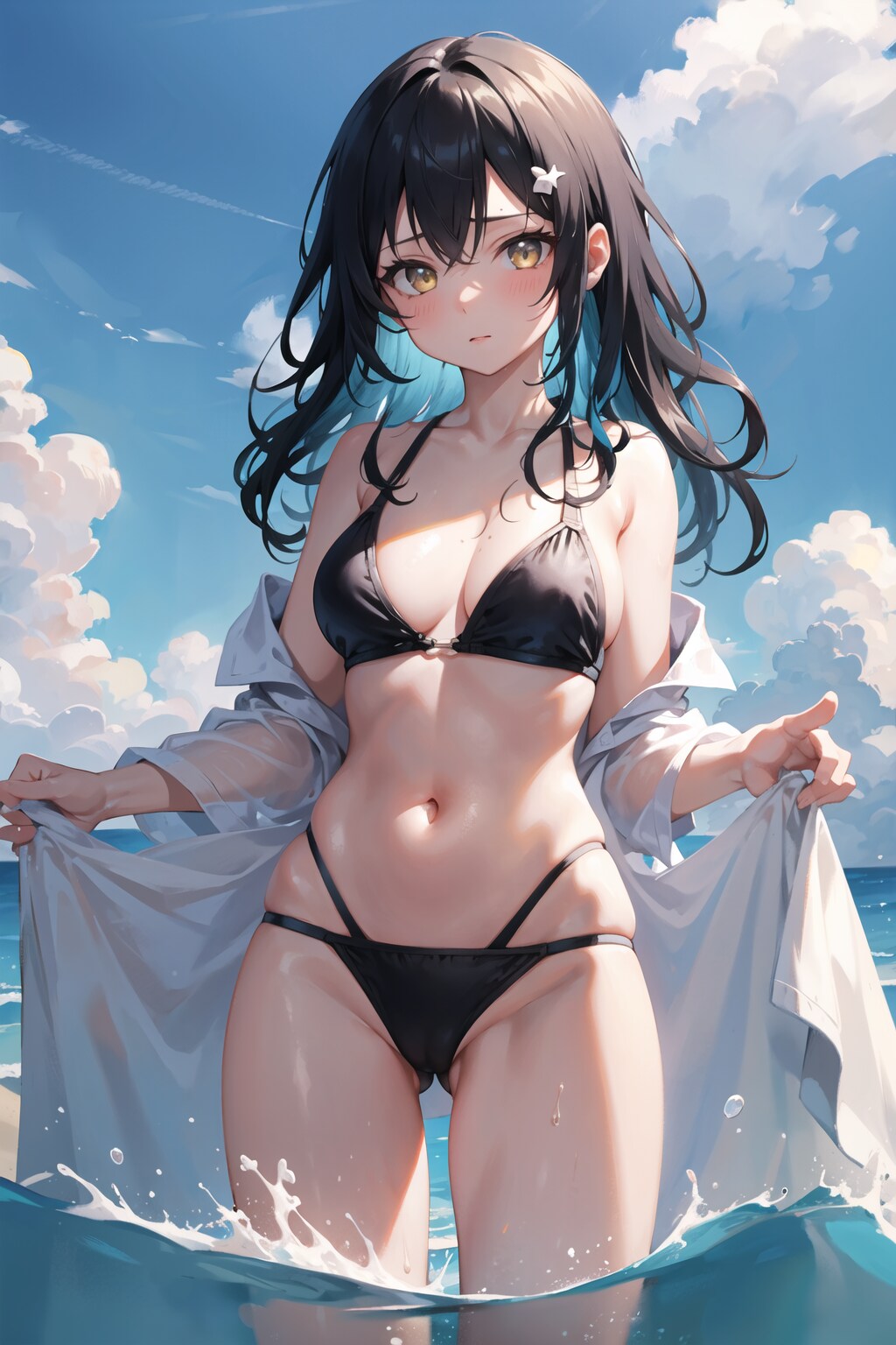 インナーカラーと水着