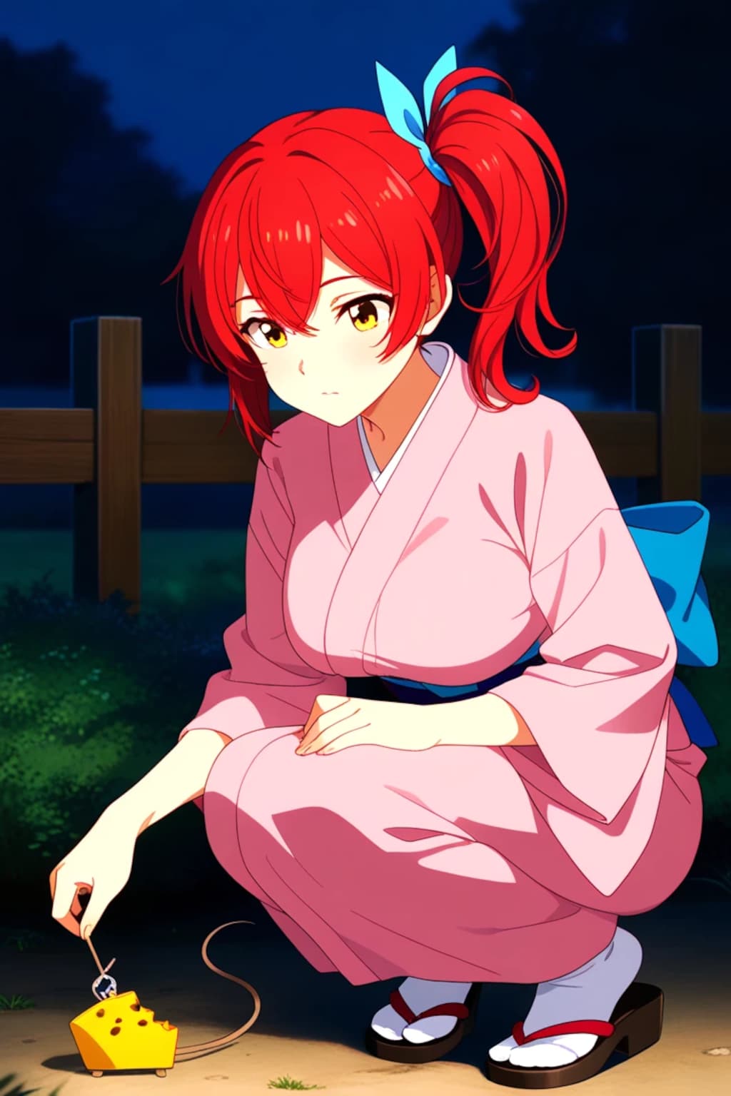 赤毛ちゃん　ネズミ捕縛