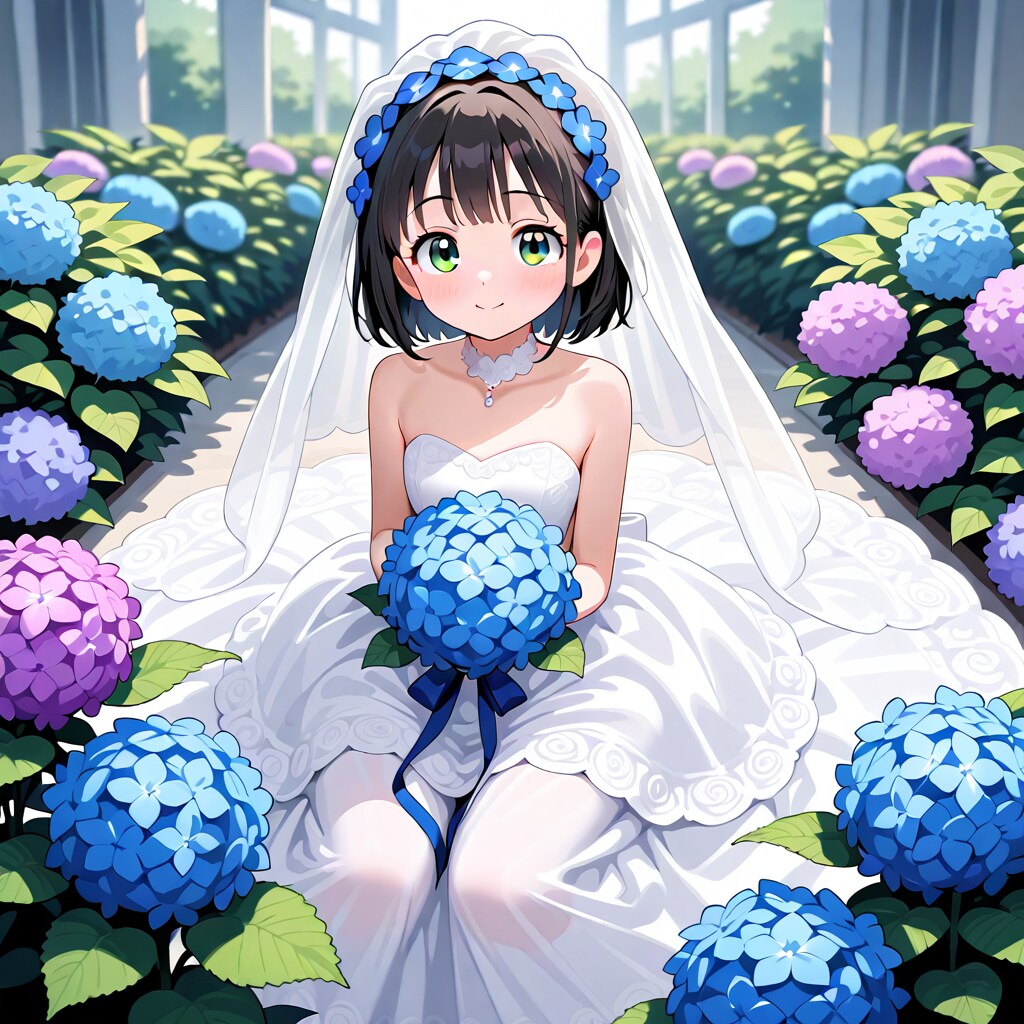 紫陽花と花嫁