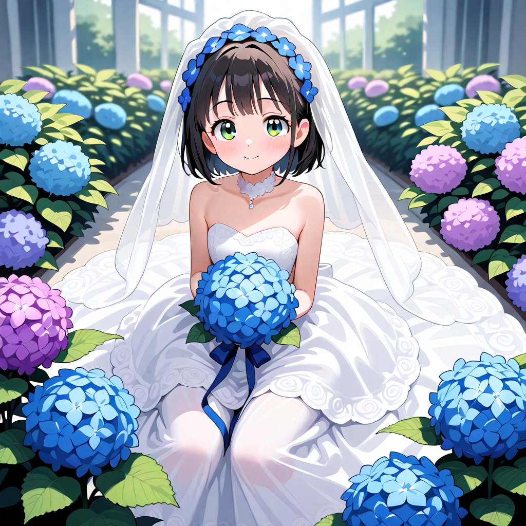 紫陽花と花嫁