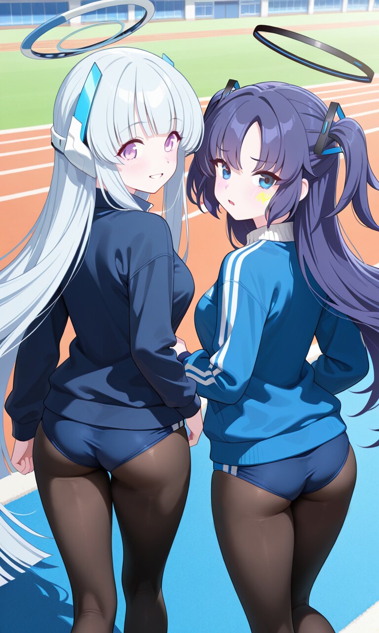 ユウカとノア　寒いからタイツとジャージ3