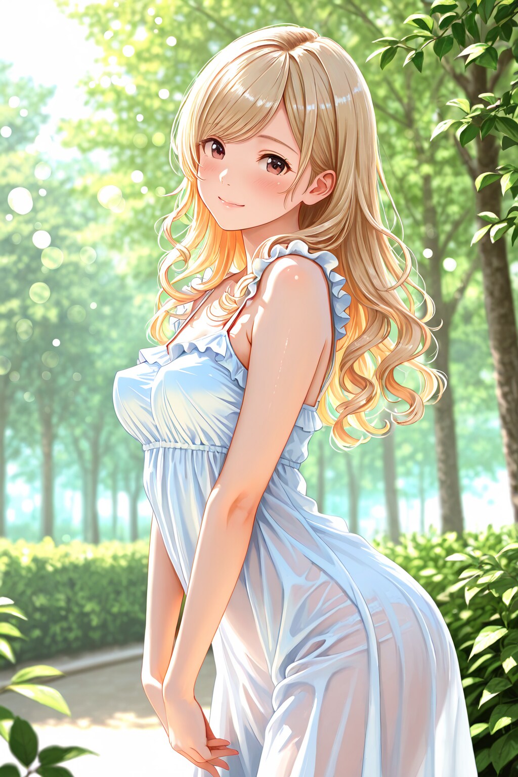 森林浴する心愛ちゃん