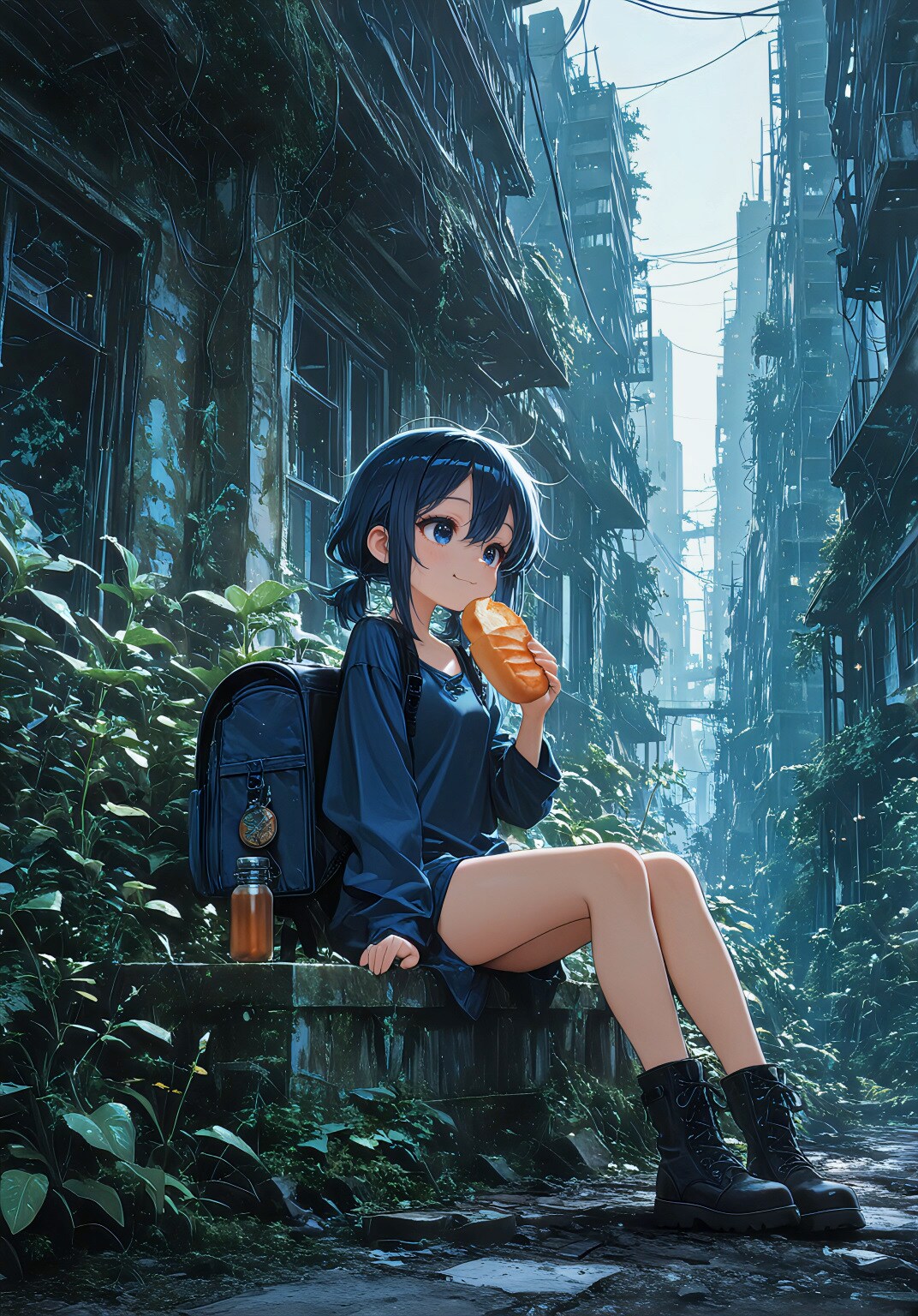 廃都の小さな昼食 | の人気AIイラスト・グラビア