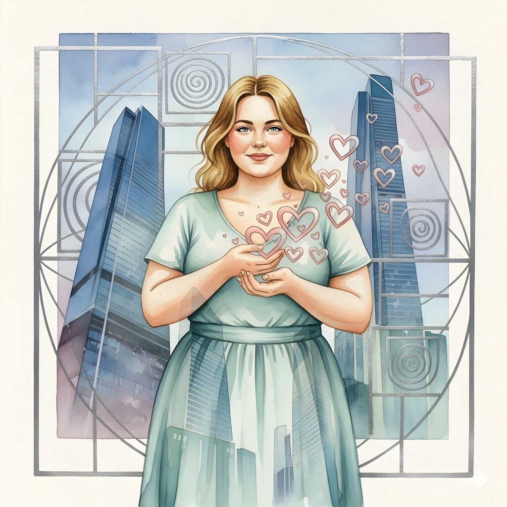 露光するビル群