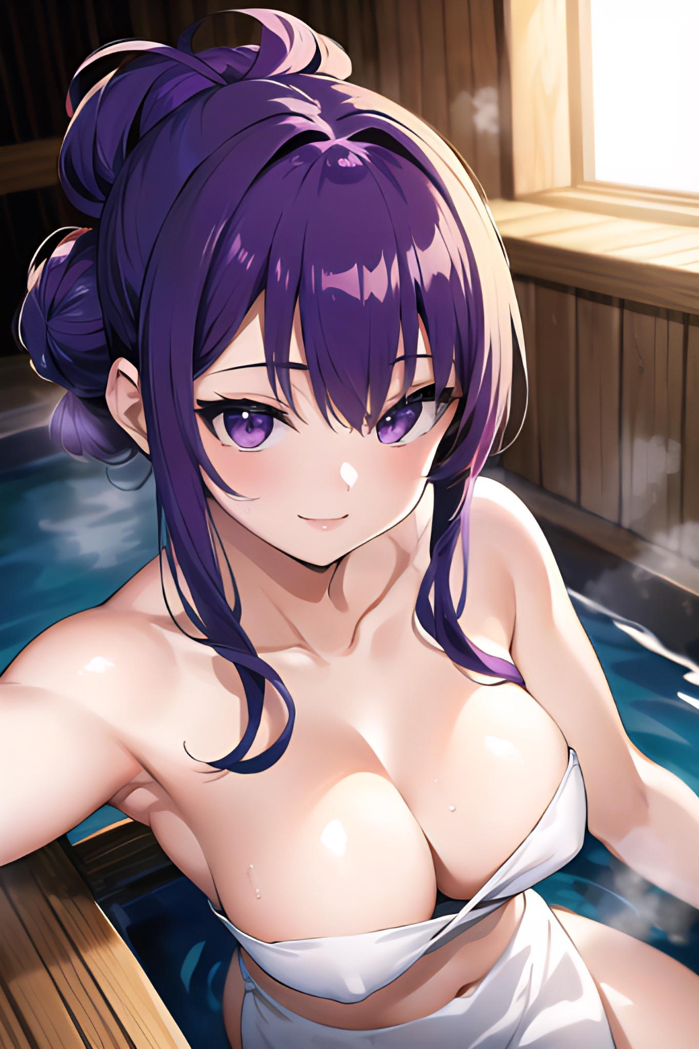 慰安旅行朝風呂「おはよう。朝風呂はいいな。一緒にどうだ？」@アイドル「ルナ」