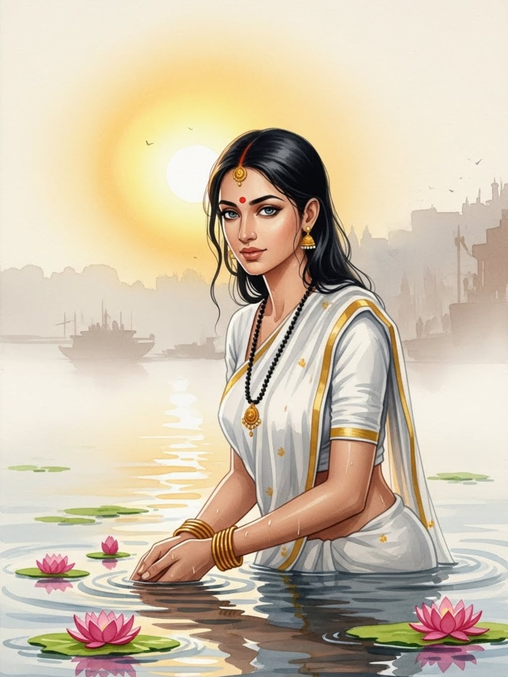 元日のガンジス川