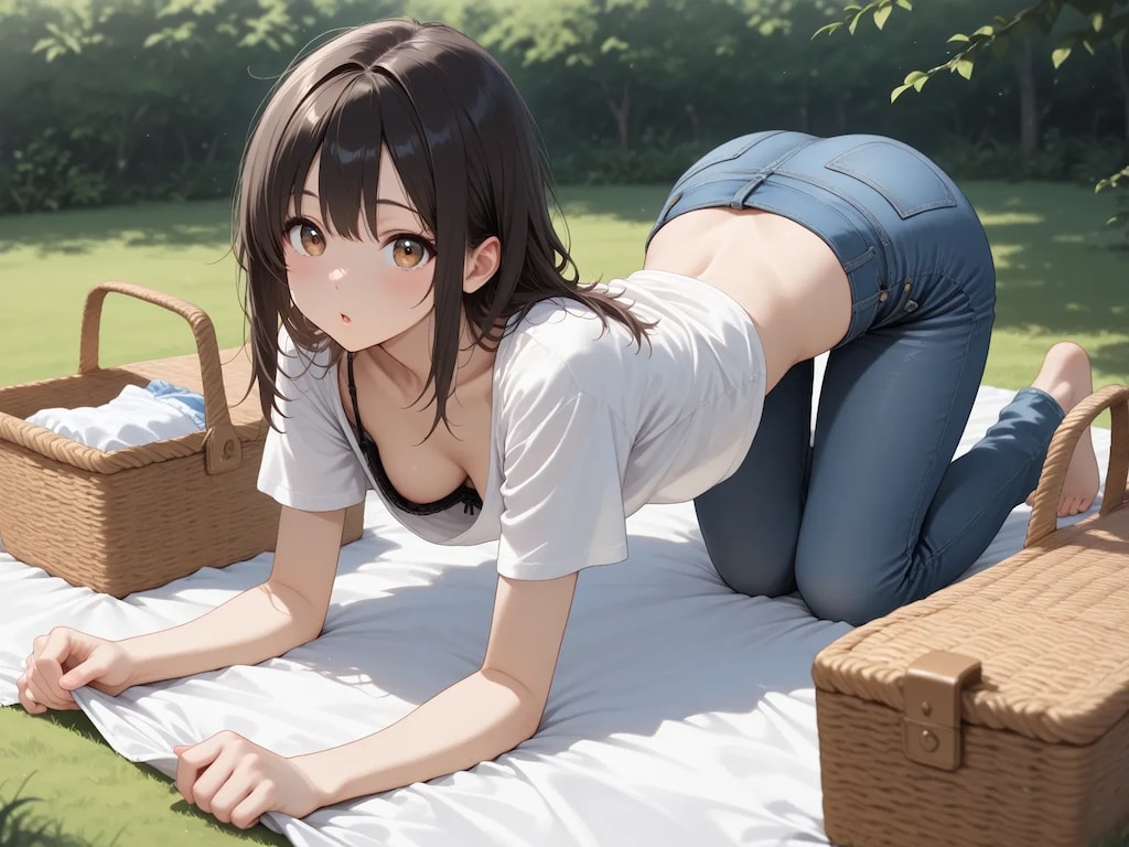 ピクニックでブラチラ