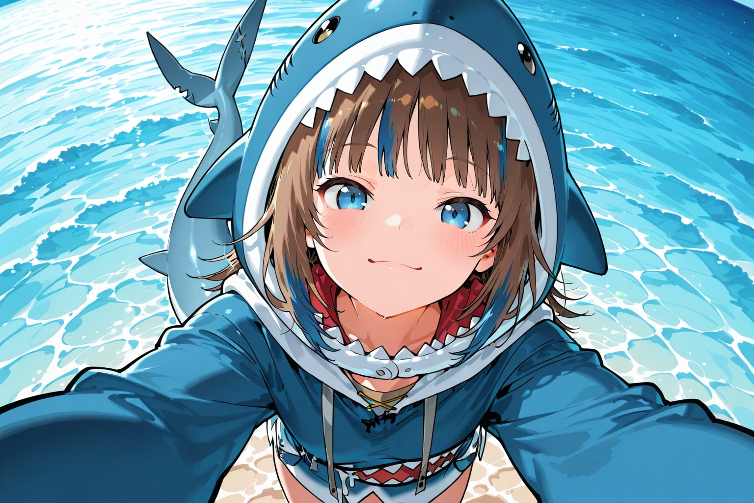 サメのきぐるみ（モデル: PHOENIX） | の人気AIイラスト・グラビア