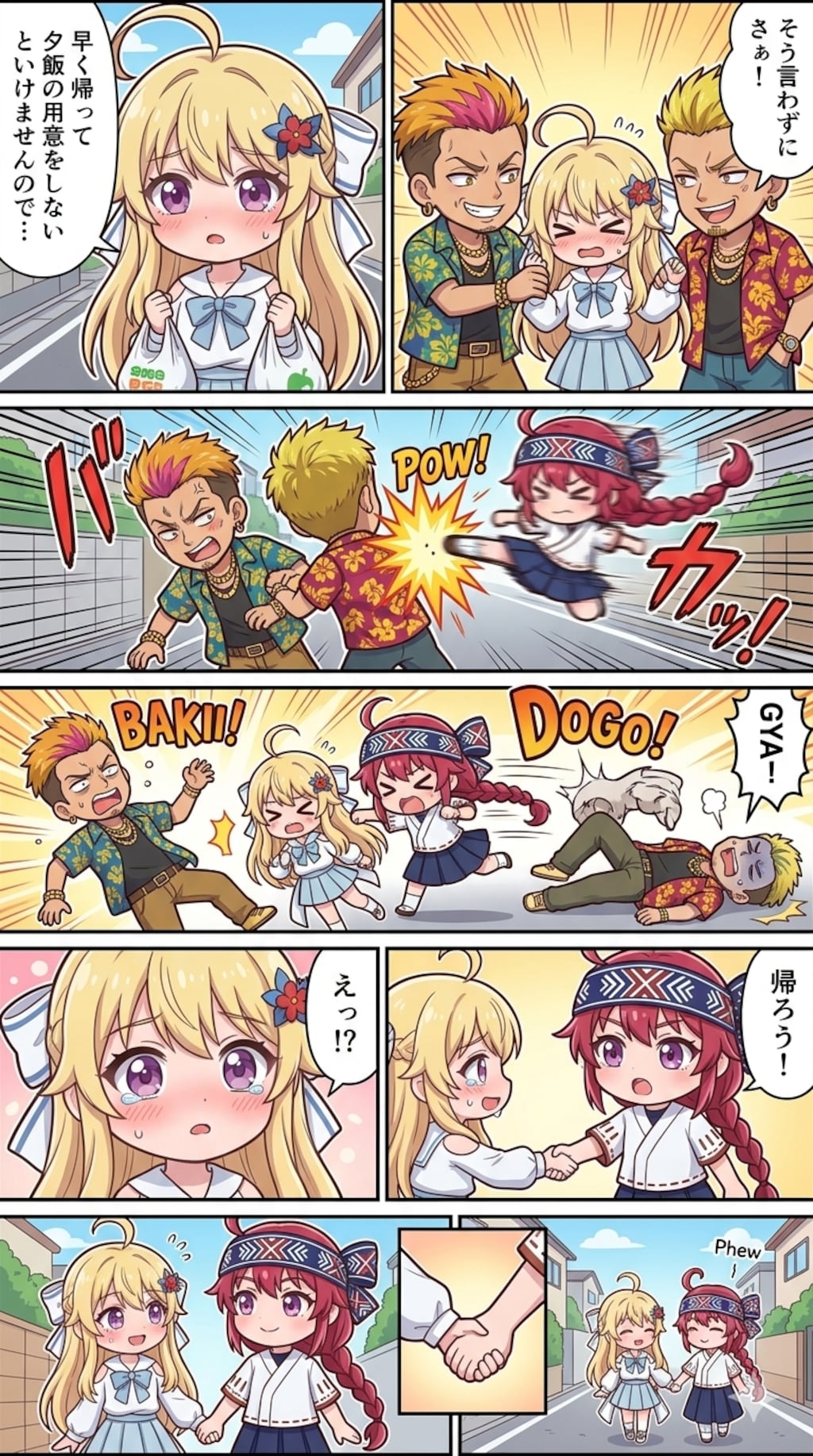 妹のピンチに駆け付けるお姉ちゃんマンガ