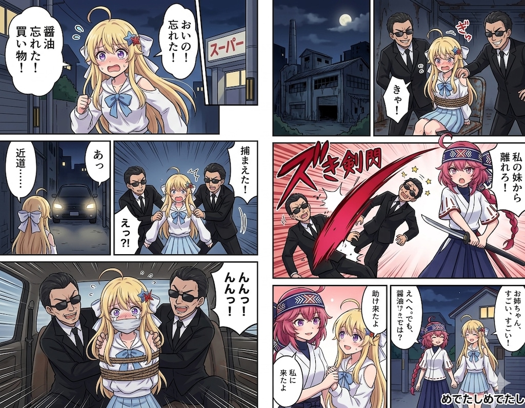 妹のピンチに駆け付けるお姉ちゃんマンガ