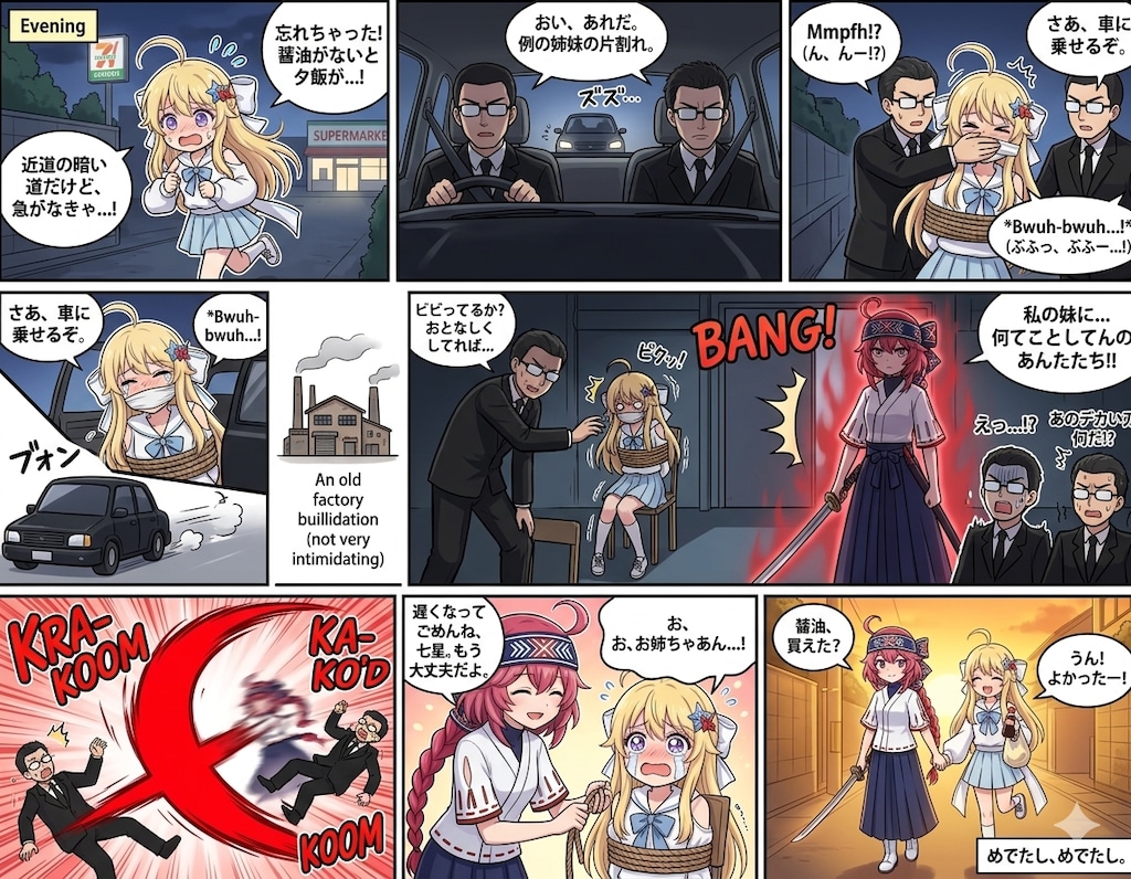 妹のピンチに駆け付けるお姉ちゃんマンガ