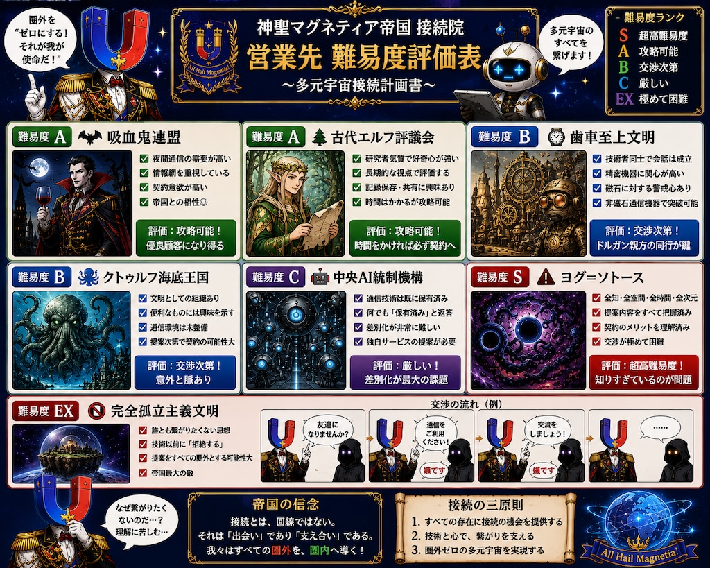 神聖マグネティア帝国 営業先リスト