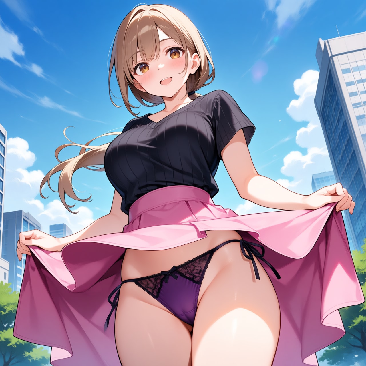 ロングスカートとパンツ