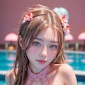 ナイトプールに来てみたよ♪✨ 5枚目