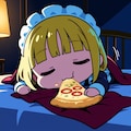 おピッツァ食べながら寝るのやめなさーい！😤🍕 6枚目