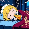 おピッツァ食べながら寝るのやめなさーい！😤🍕 2枚目