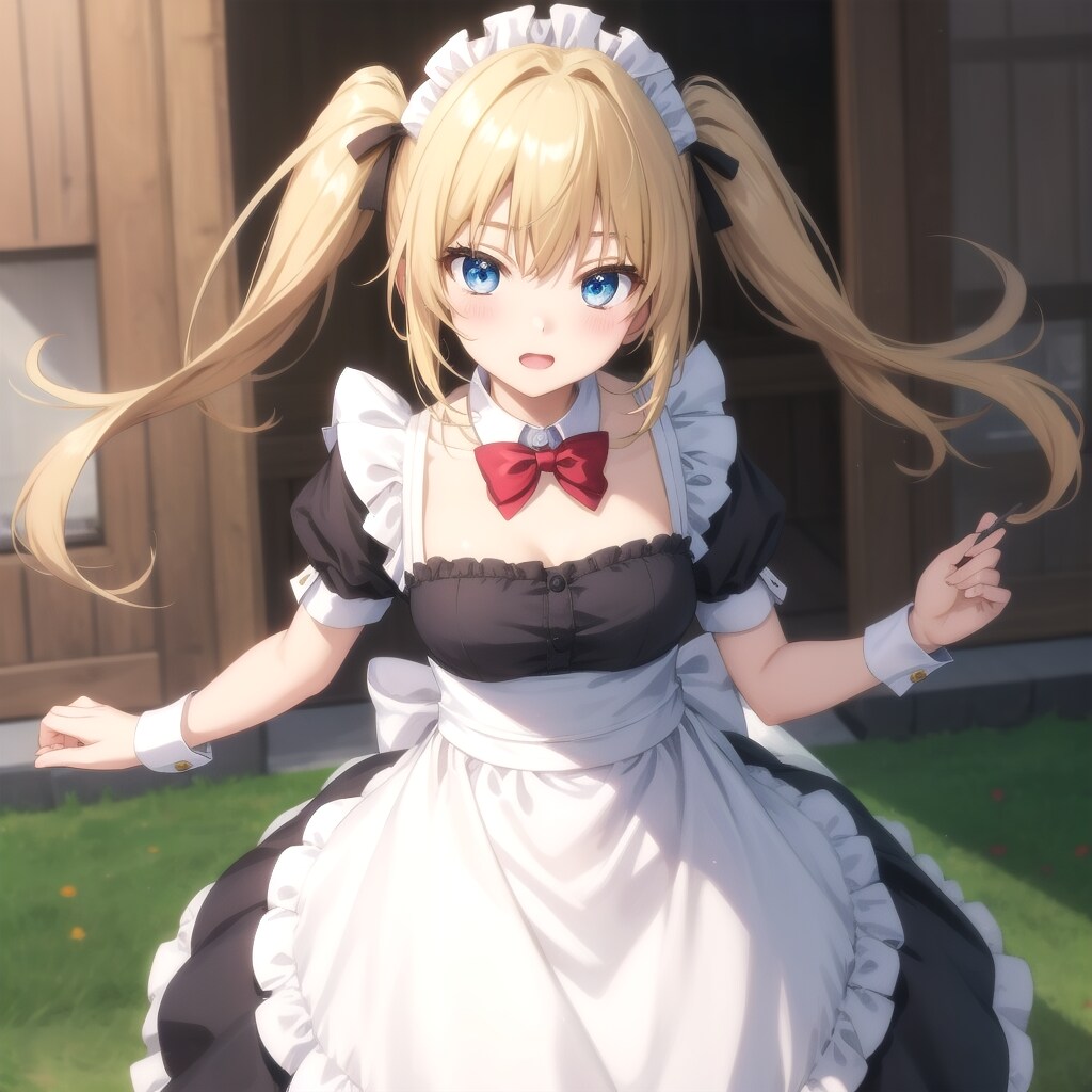 金髪ツインテめいど