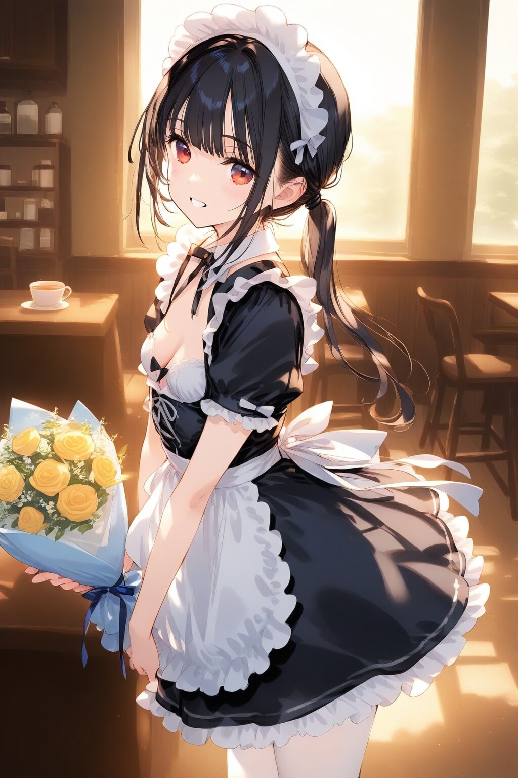 頑張るメイドさんに花束を | の人気AIイラスト・グラビア