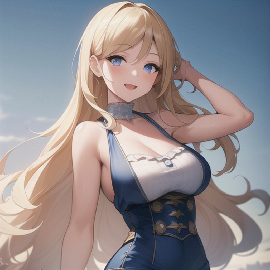 早朝の金髪お姉さん