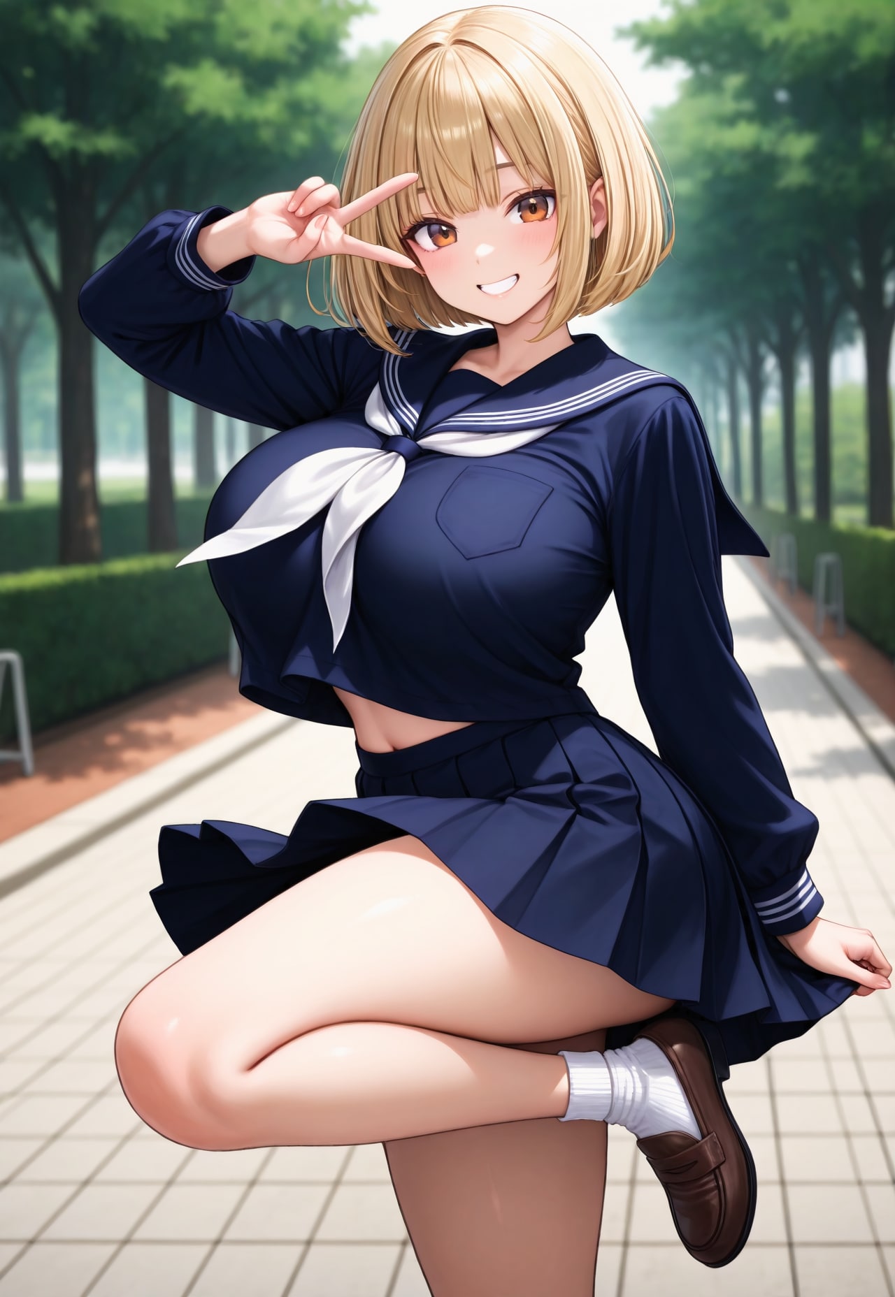 1062（紺のセーラー服） | の人気AIイラスト・グラビア