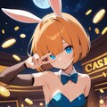 『月→兎→バニー→バニーガール→カジノ→OK？』 3枚目