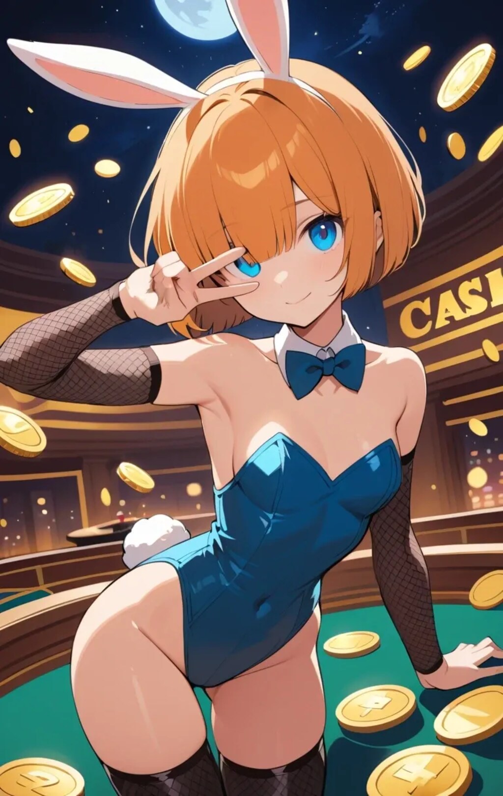 『月→兎→バニー→バニーガール→カジノ→OK？』