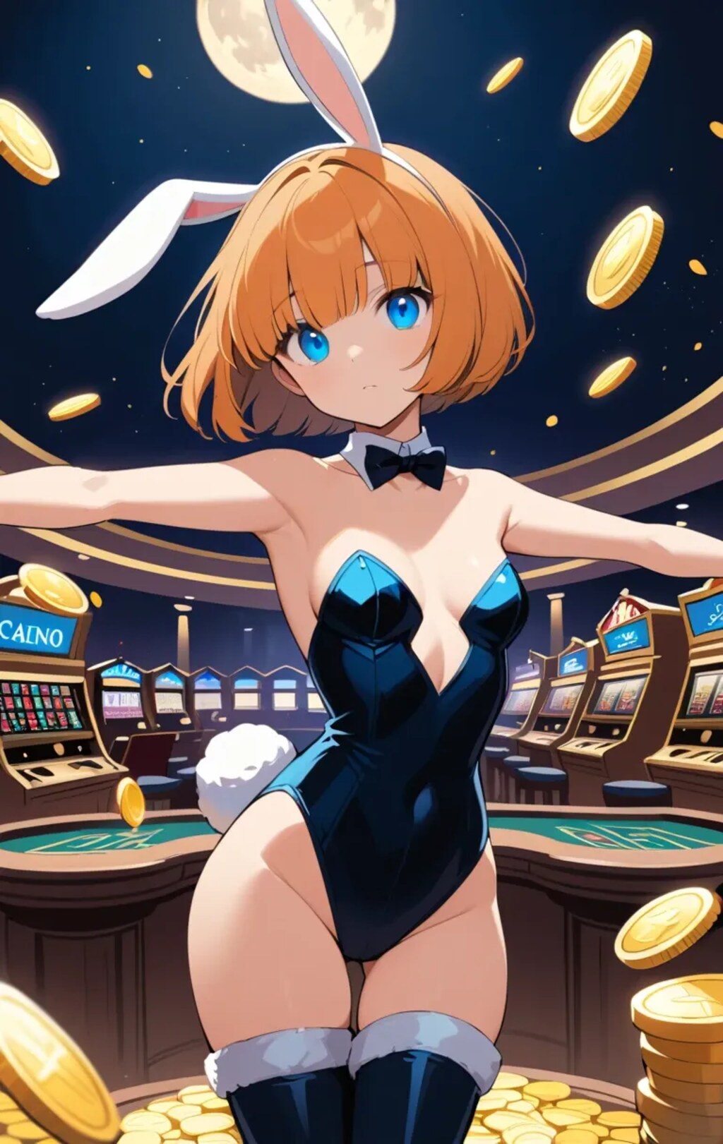 『月→兎→バニー→バニーガール→カジノ→OK？』