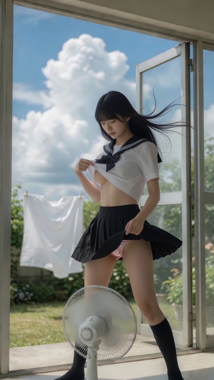 上も下も蒸れちゃってる