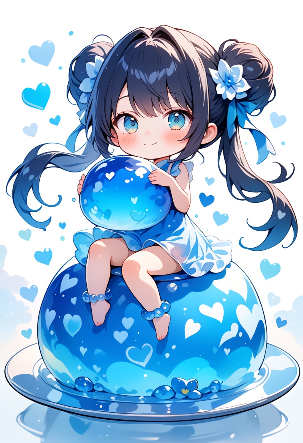 うちの子たちと青いやつ