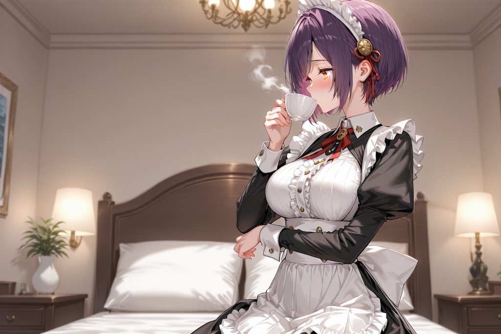 おはようございます（挨拶メイドの芽衣ちゃん）