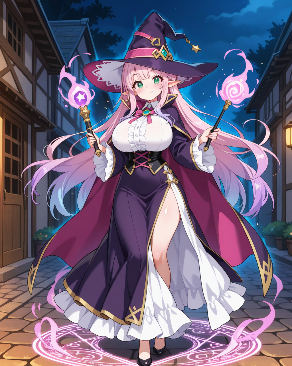 ユノちゃんをエルフさんっぽく魔法使いにしてみました！！