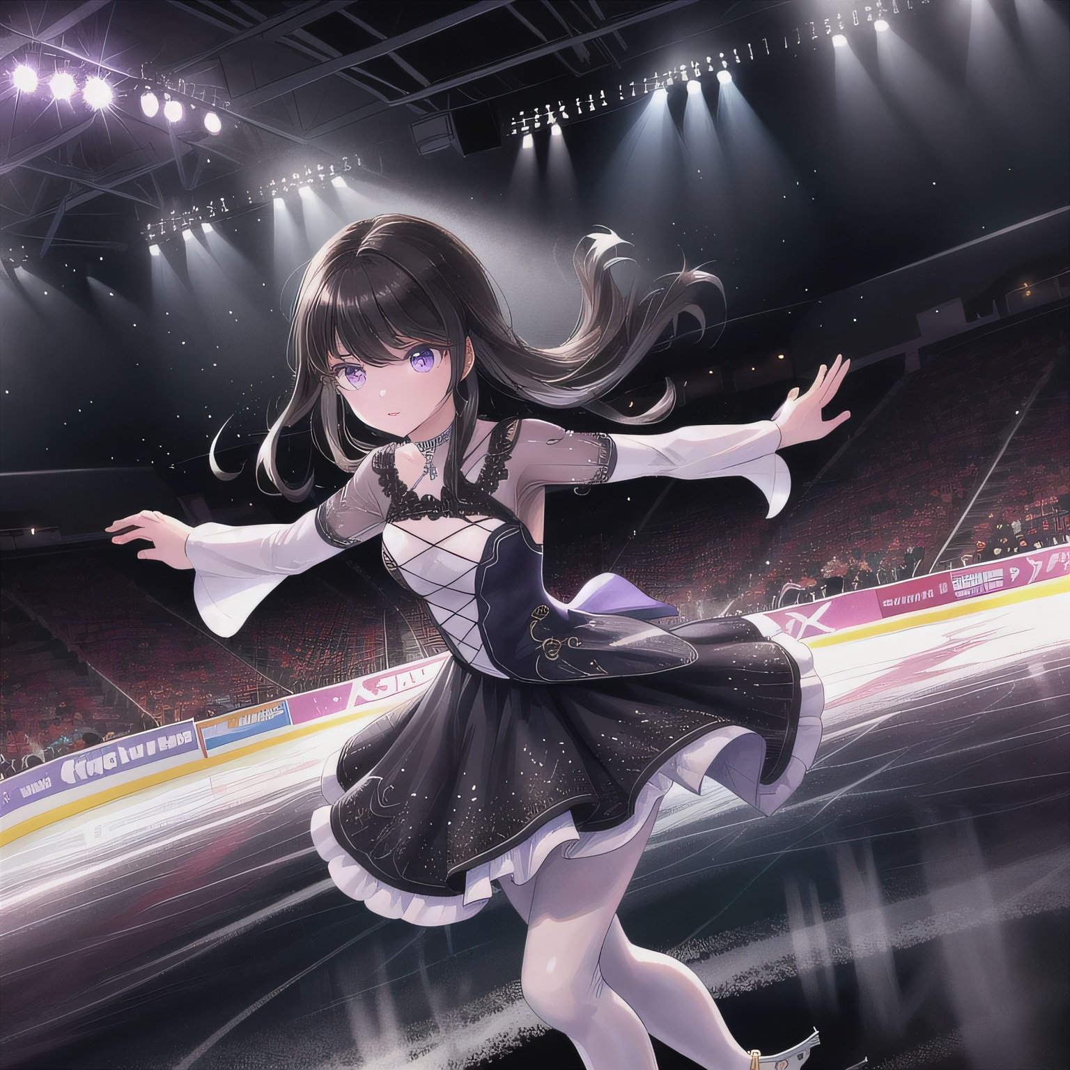 黒髪ロングでフィギュアの少女２５ | の人気AIイラスト・グラビア