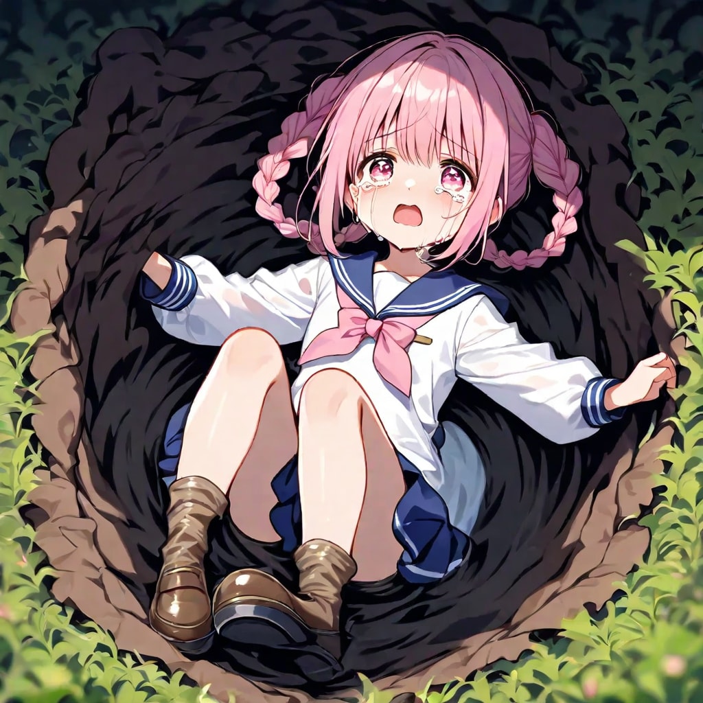 ここに穴掘ったの、誰～!?