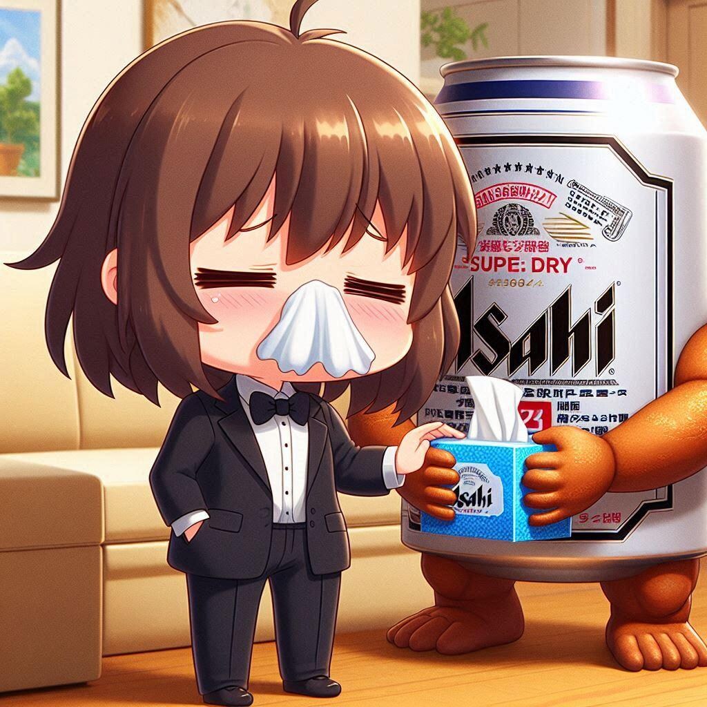 花粉症に苦しむ小さな女の子