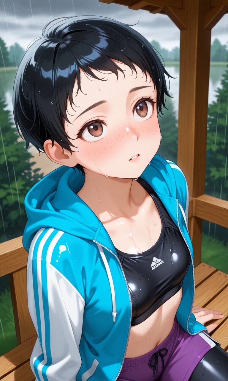 ショートっ娘の意味深な『雨、止みませんね』