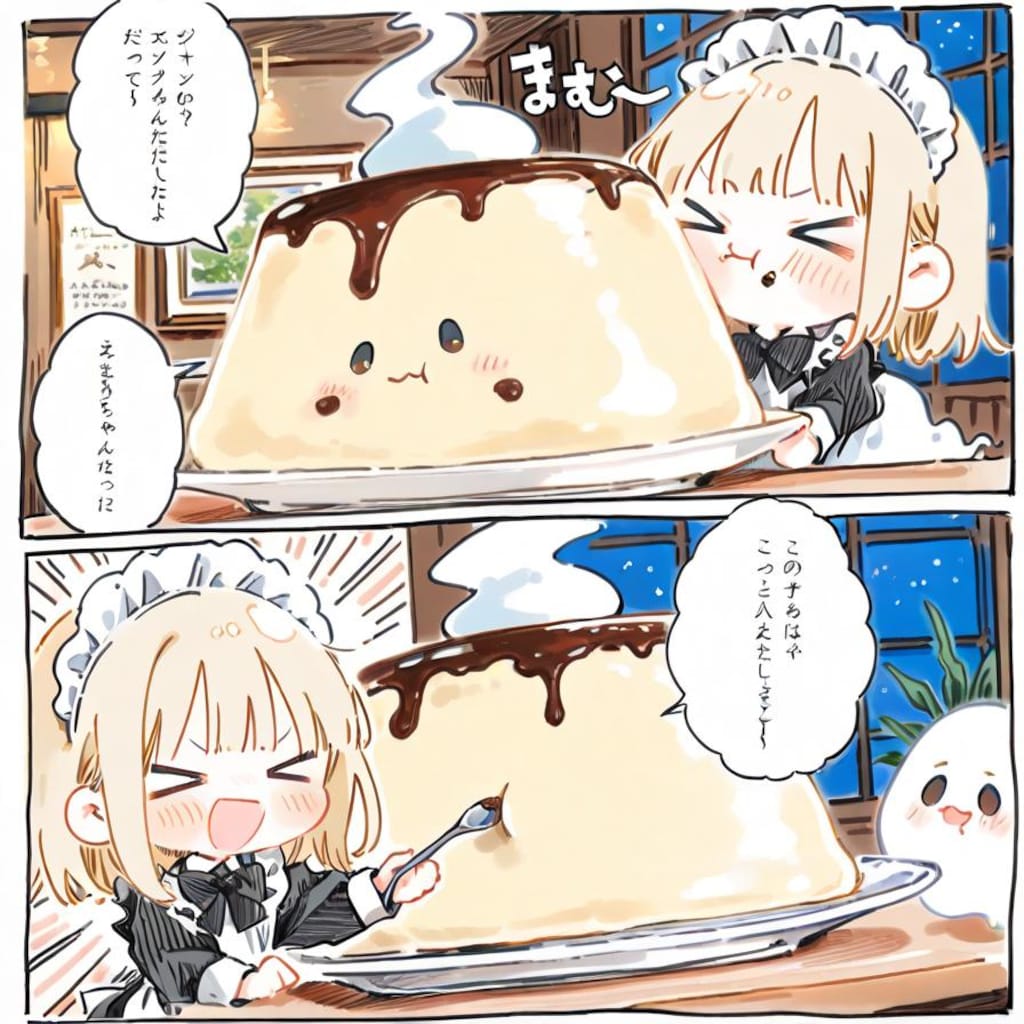 おプリンは顔面からいただくのが流儀🍮✨