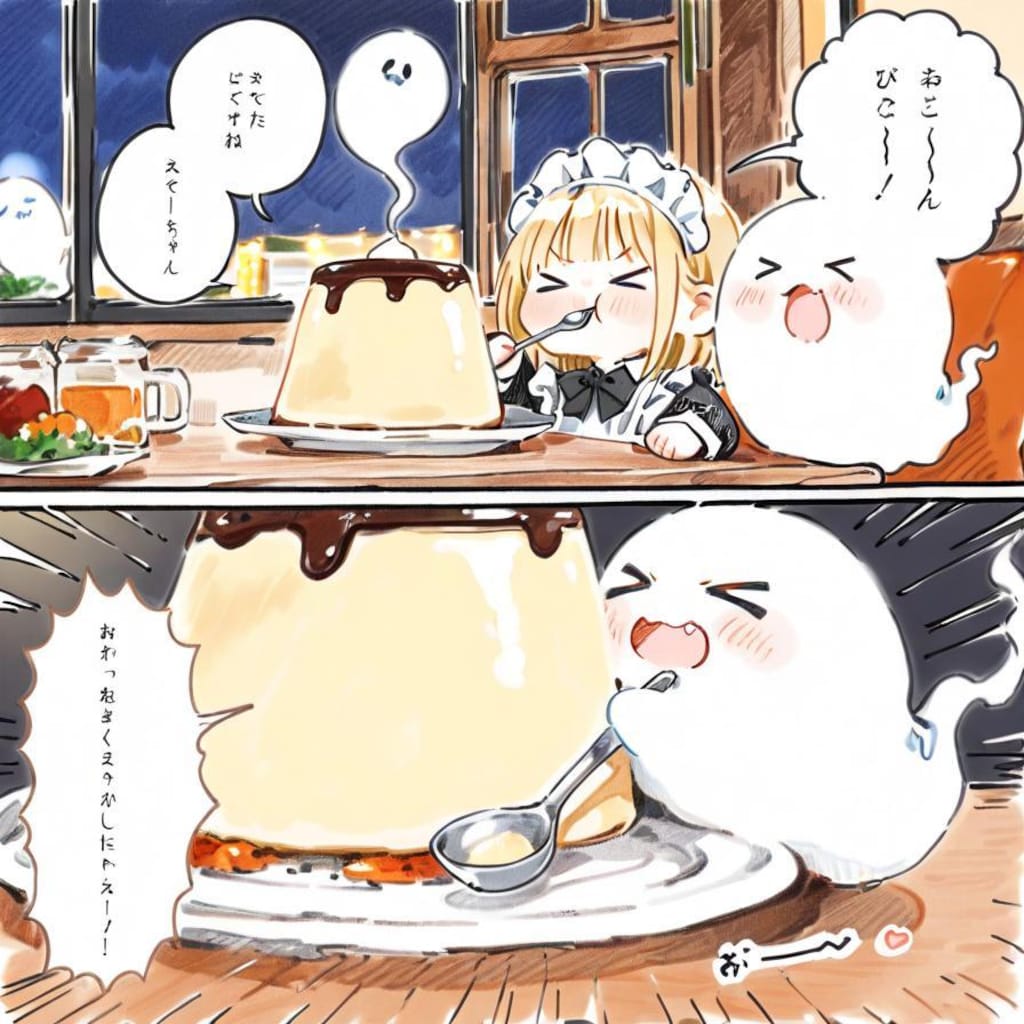 おプリンは顔面からいただくのが流儀🍮✨