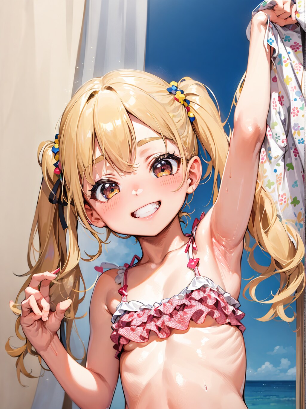 夏にはしゃぐ少女