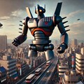 昭和レトロデザインの悪の巨大ロボット達！都市に突如襲来！ 3枚目