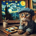 ゴッホになった猫 2枚目