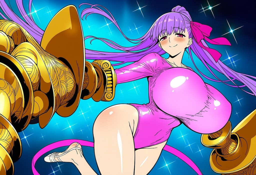 新体操レオタードコスプレリボン人妻