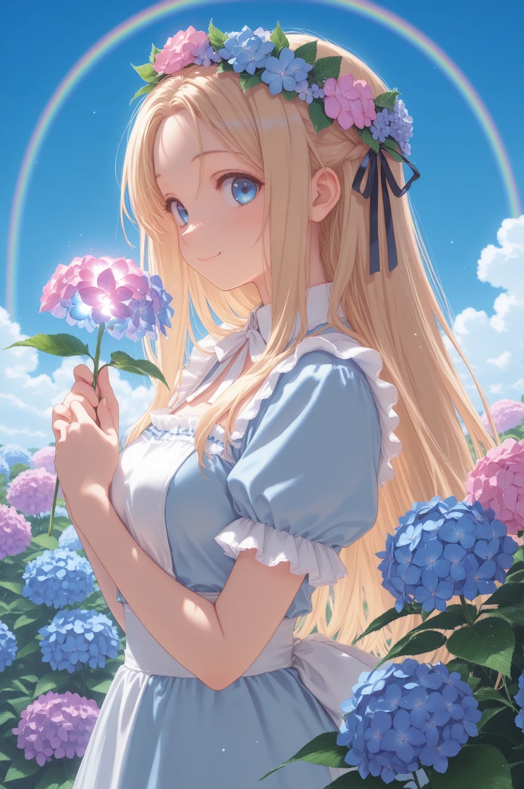 hydrangea field