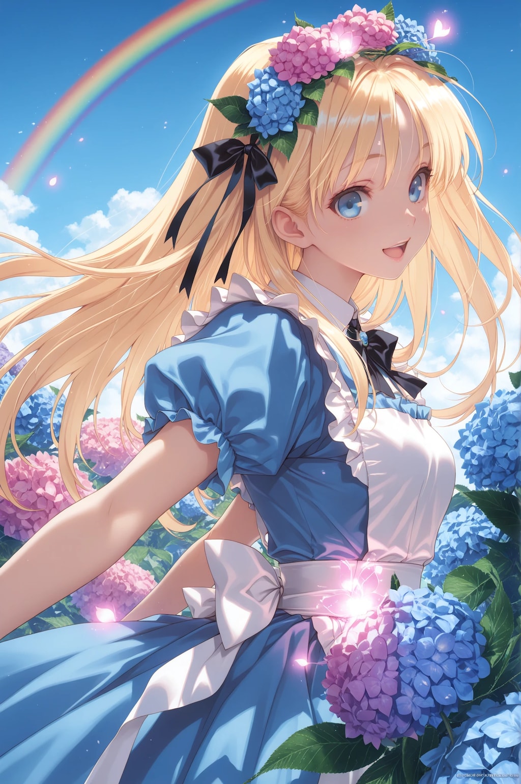 hydrangea field