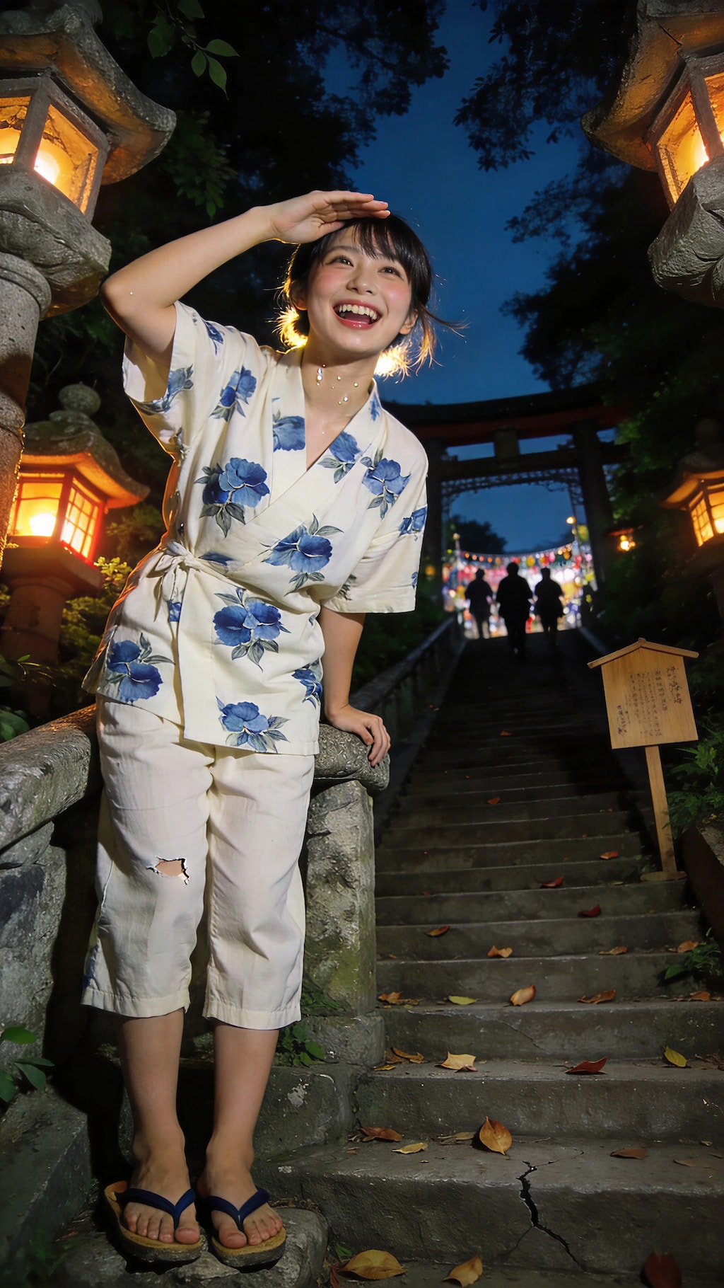 Fireworks Beyond the Torii