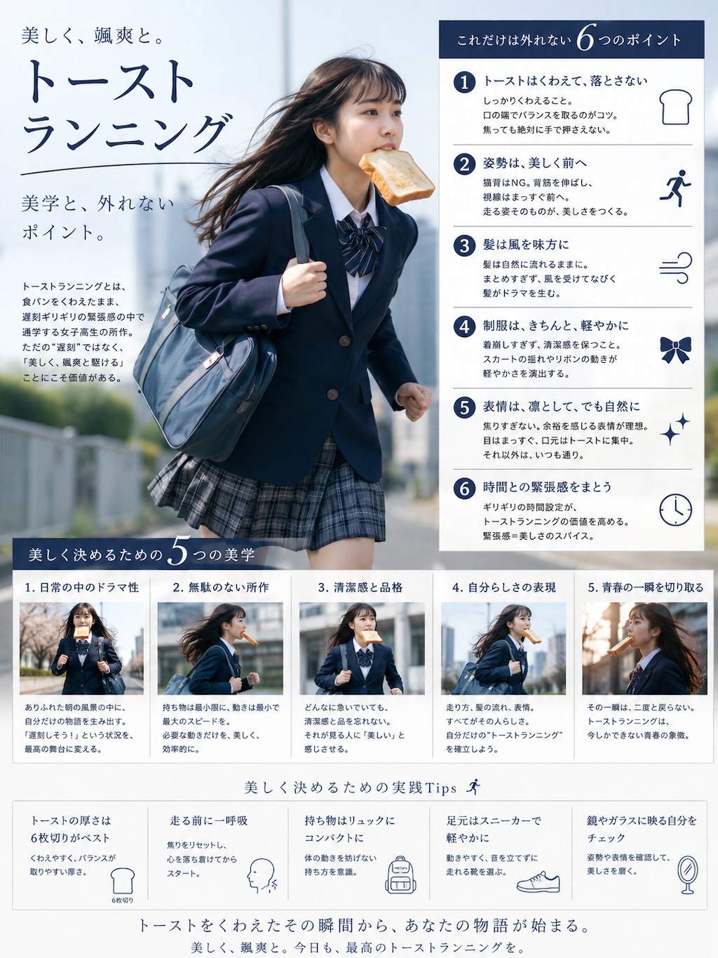 トーストランニングを美しくキメるコツ