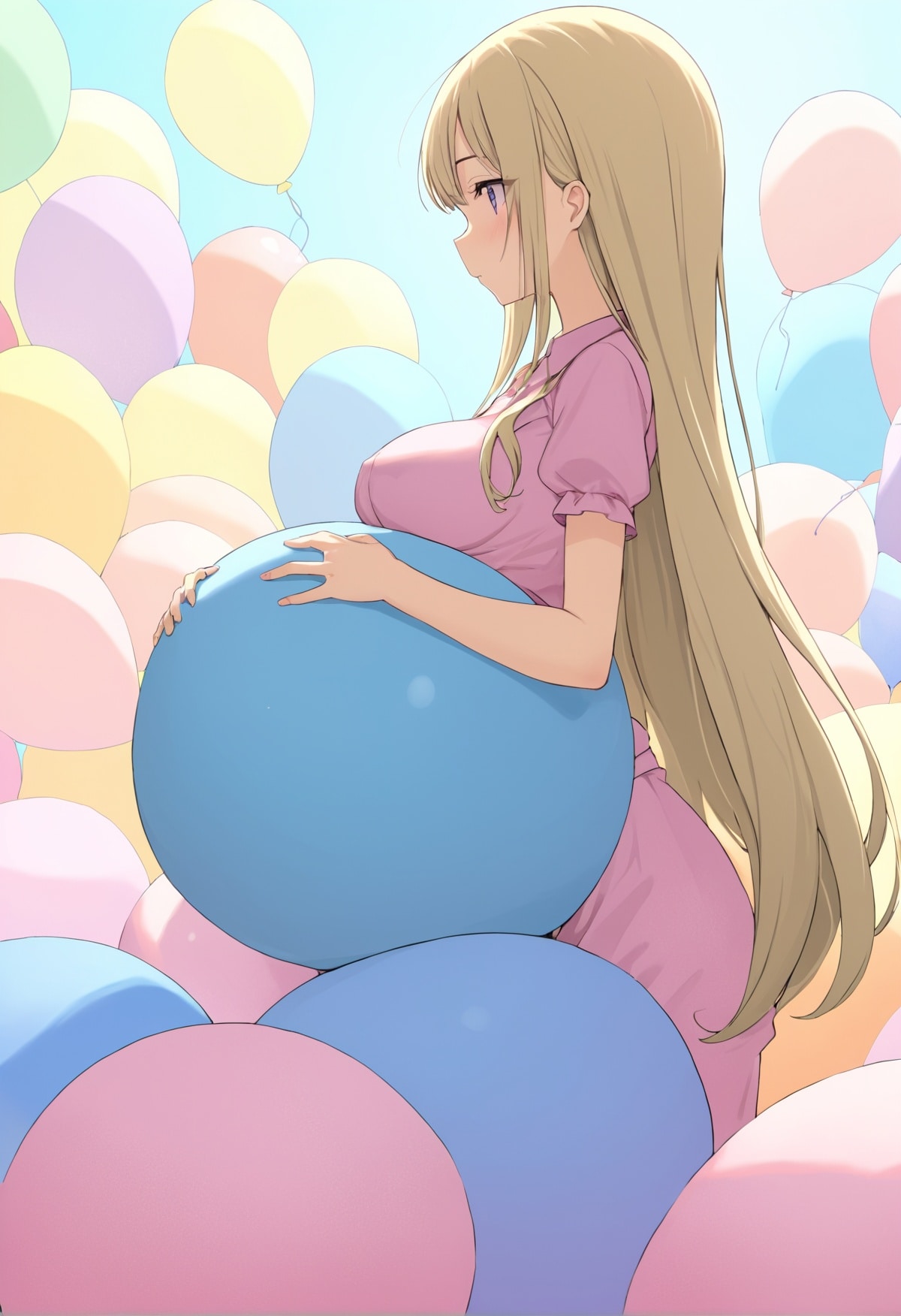 風船と横顔 | の人気AIイラスト・グラビア