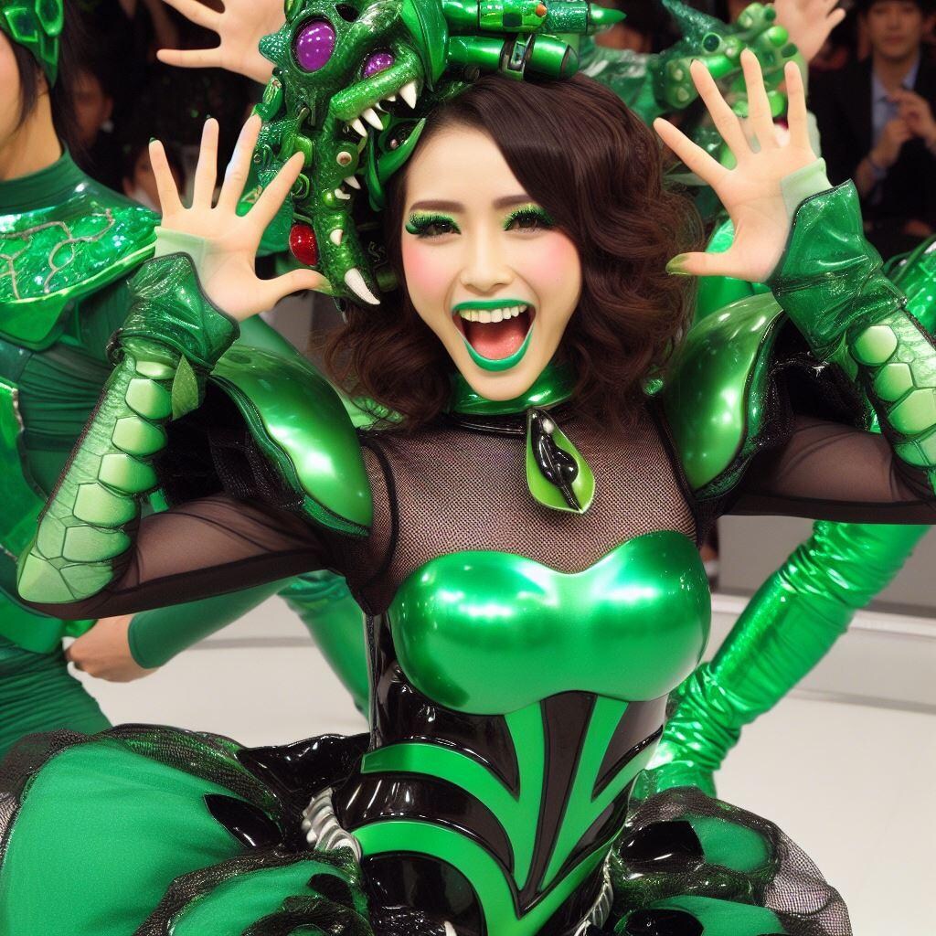 ワニモチーフ衣装の女幹部