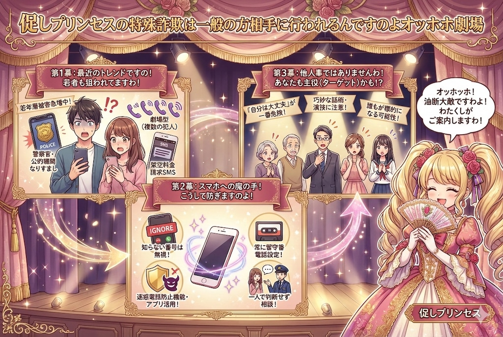 促しプリンセスの特殊詐欺は一般の方相手に行われるんですのよオッホッホ劇場