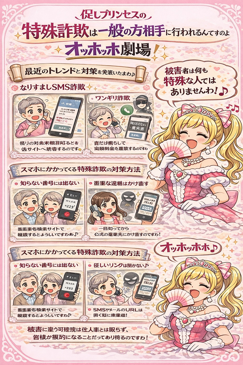 促しプリンセスの特殊詐欺は一般の方相手に行われるんですのよオッホッホ劇場